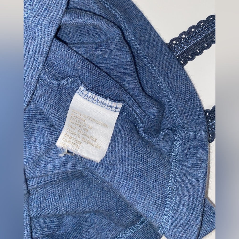 Y2K Tommy Hilfiger Navy Camisole with Lace Detail - Picture 7 of 9